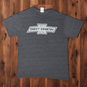 Chevrolet T-Shirt Adult Medium Gray‎ "This is Chevy Country" Graphic Tee